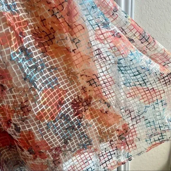 Danny & Nicole Orange Floral Print Fit & Flare Midi Dress; SZ 10;Great Condition - Picture 7 of 12